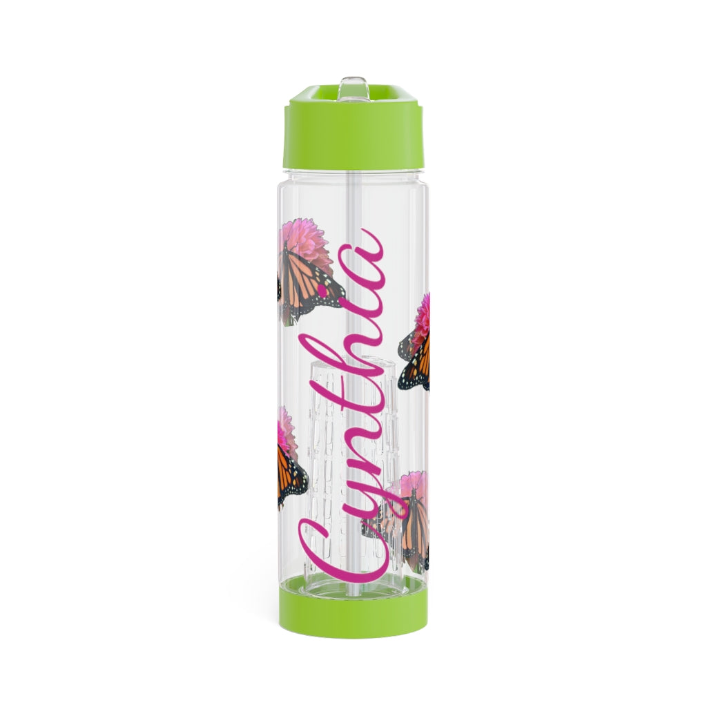 Personalized & Customized Butterfly Infuser Water Bottle (Bianca) (not a decal) I Gift I Bridesmaid I Teacher I Workout I Coworker I