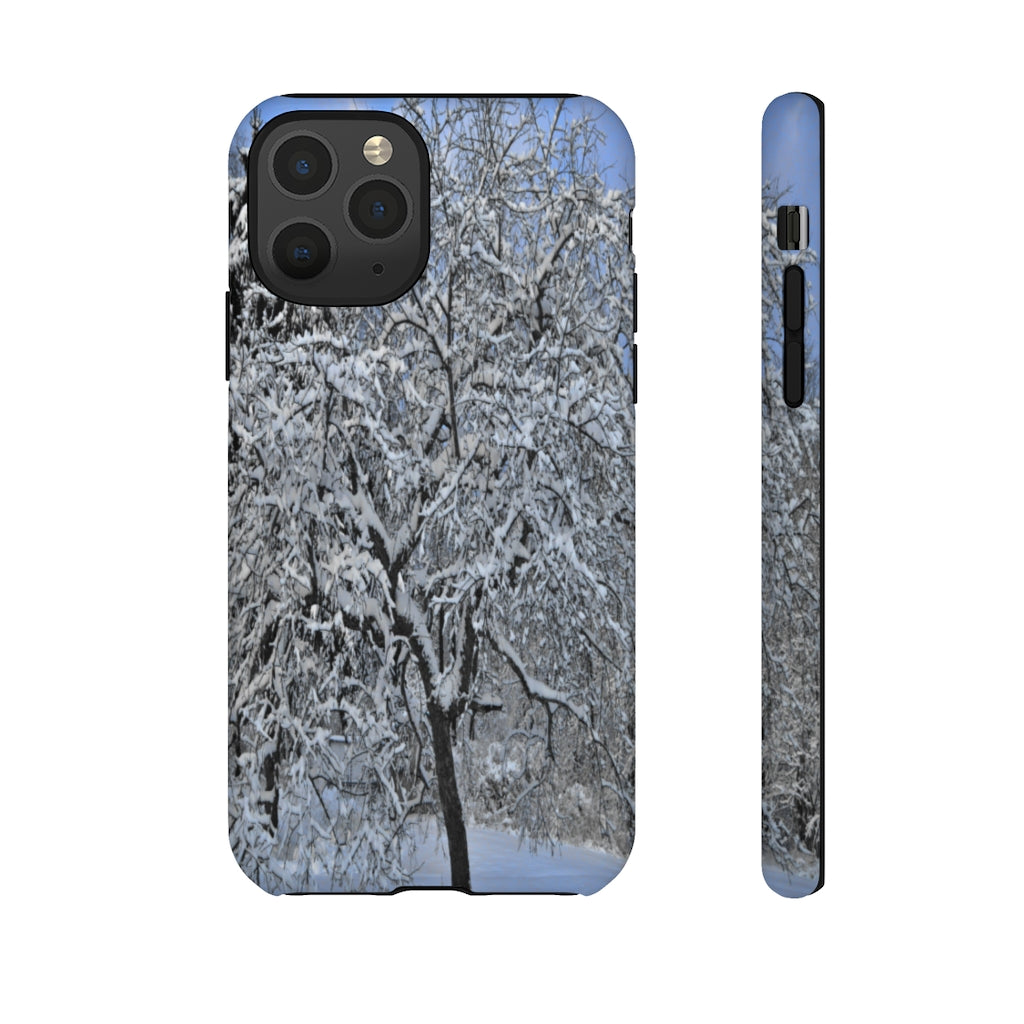 Cherry Tree in Winter Mobile Phone Case for iPhone and Samsung Galaxy