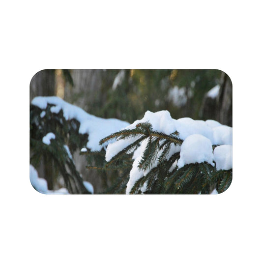 Snowy Pine Bath Mat