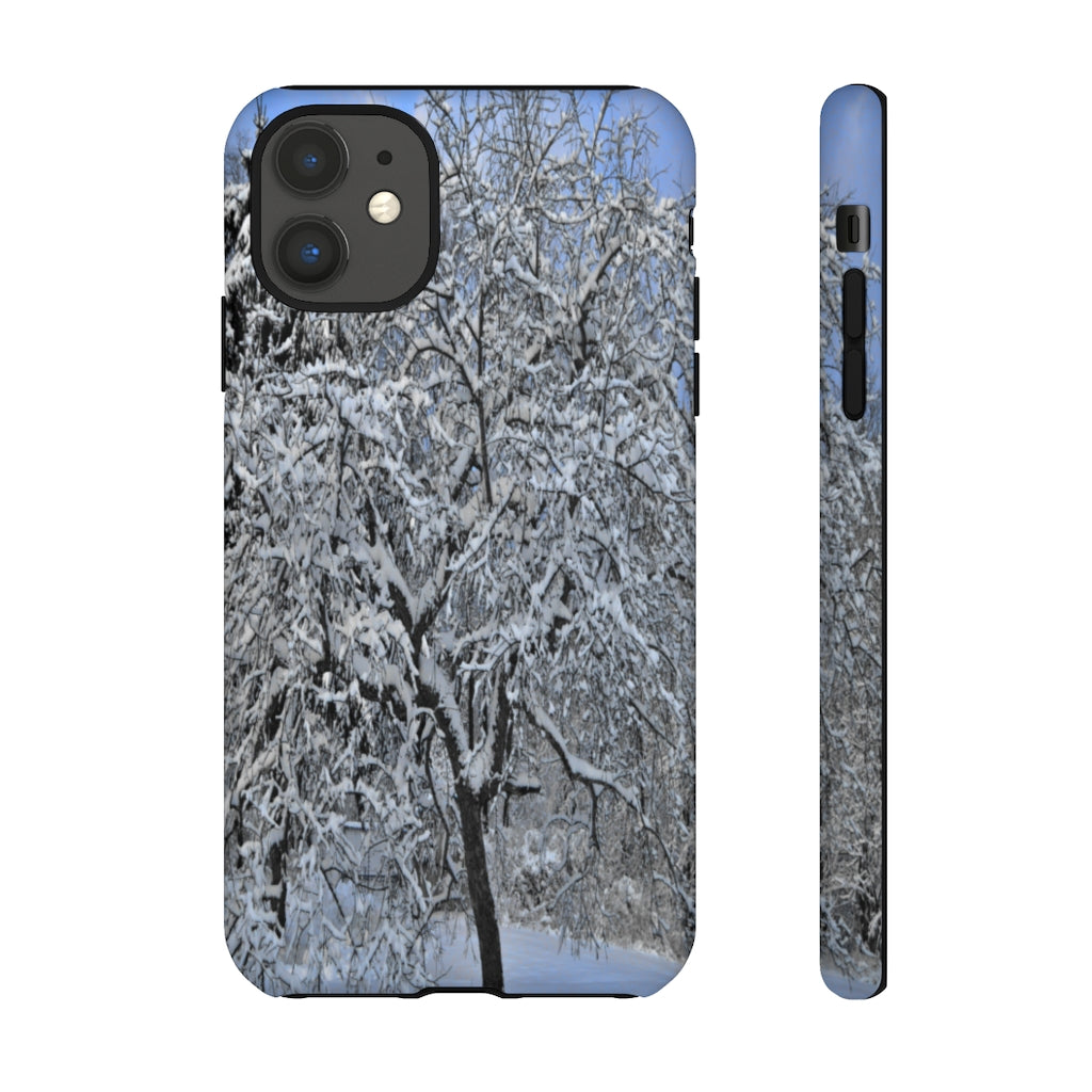 Cherry Tree in Winter Mobile Phone Case for iPhone and Samsung Galaxy