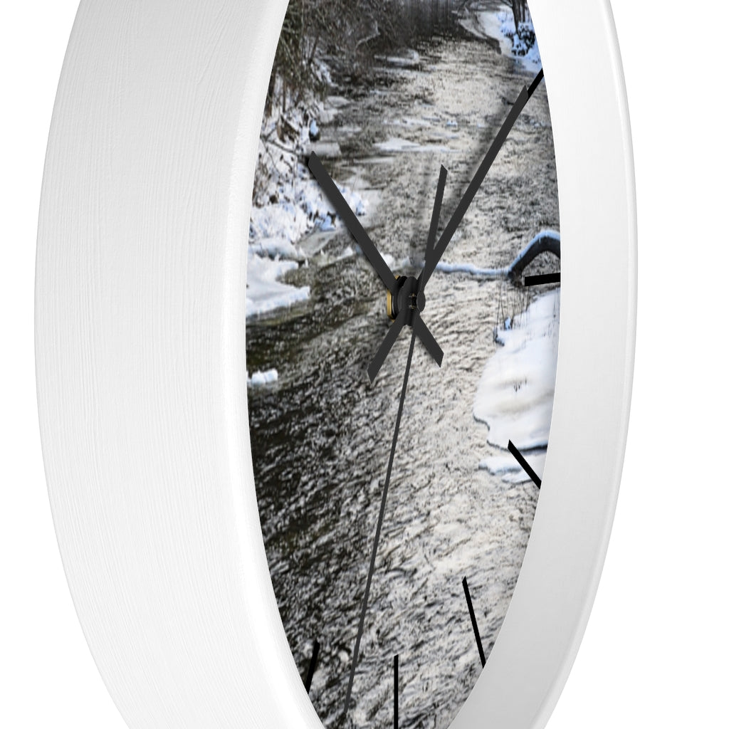 Winter River Wall clock