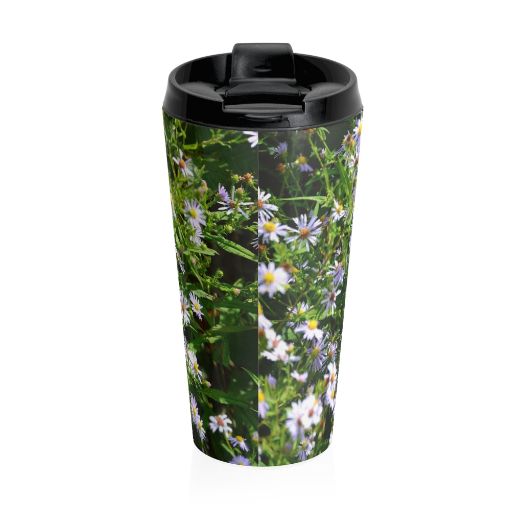 Wild Aster Stainless Steel Travel Mug