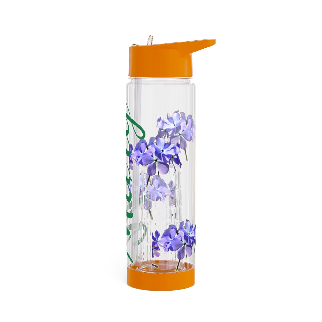 Personalized and Customized Infuser Water Bottle (Wild Blue Phlox) (not a decal) I Gift I Bridesmaid I Teacher I Gym I Coworker I For Her