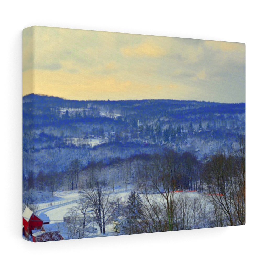 Winter Countryside Stretched Canvas