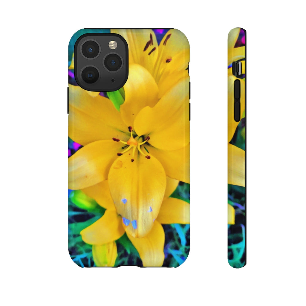 Yellow Lily Tough Case for iPhone and Samsung Galaxy