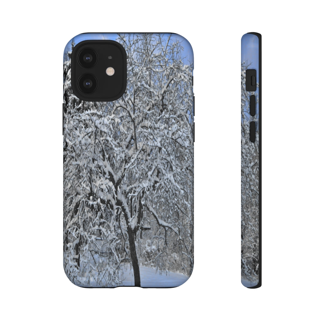 Cherry Tree in Winter Mobile Phone Case for iPhone and Samsung Galaxy