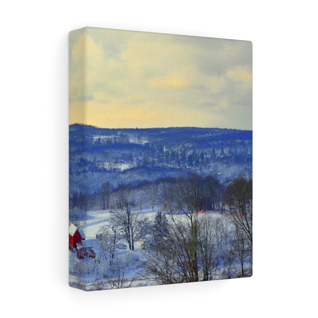 Winter Countryside Stretched Canvas