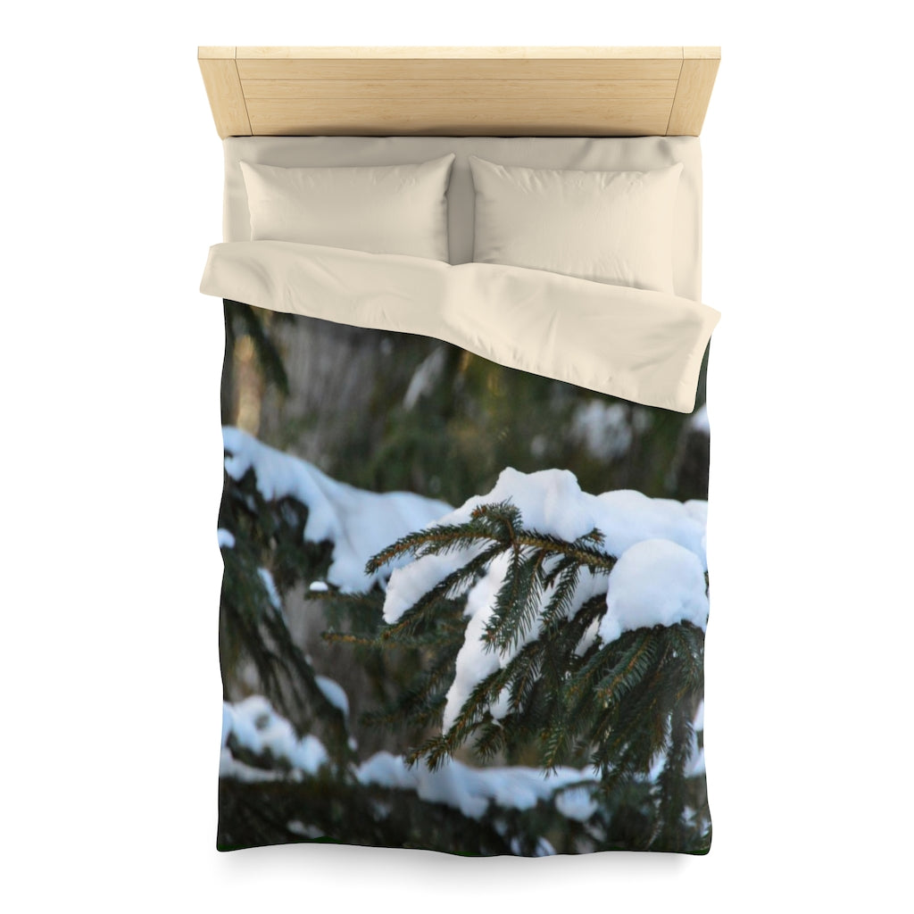 Snowy Pine Microfiber Duvet Cover