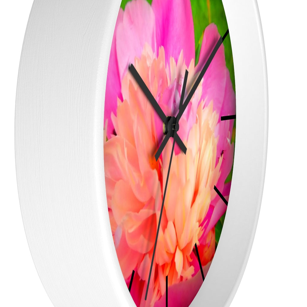 Pink Peony Wall clock