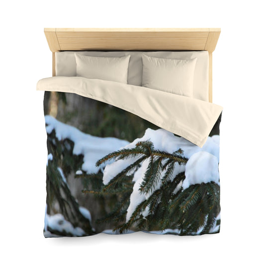 Snowy Pine Microfiber Duvet Cover