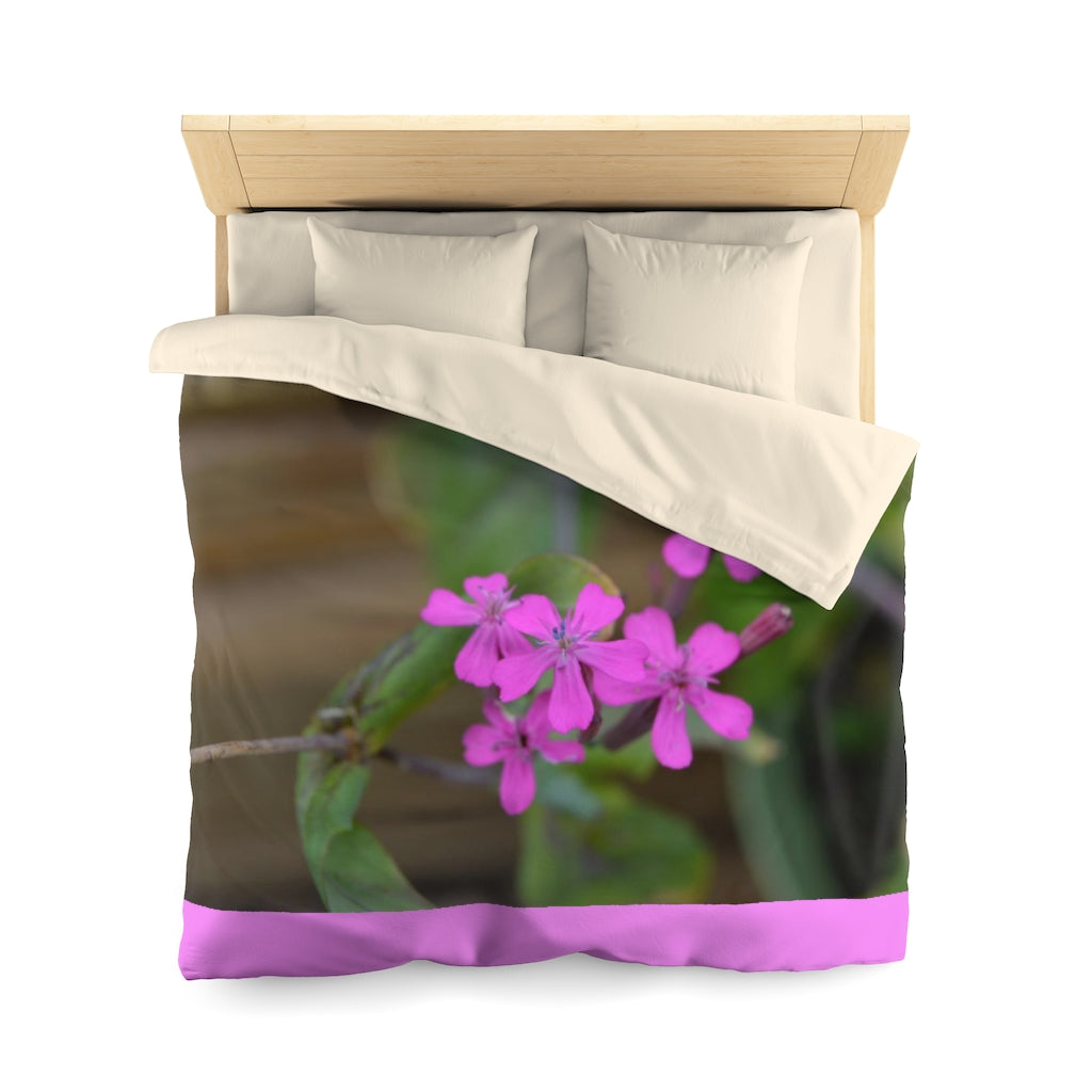 Sweet William Catchfly Microfiber Duvet Cover