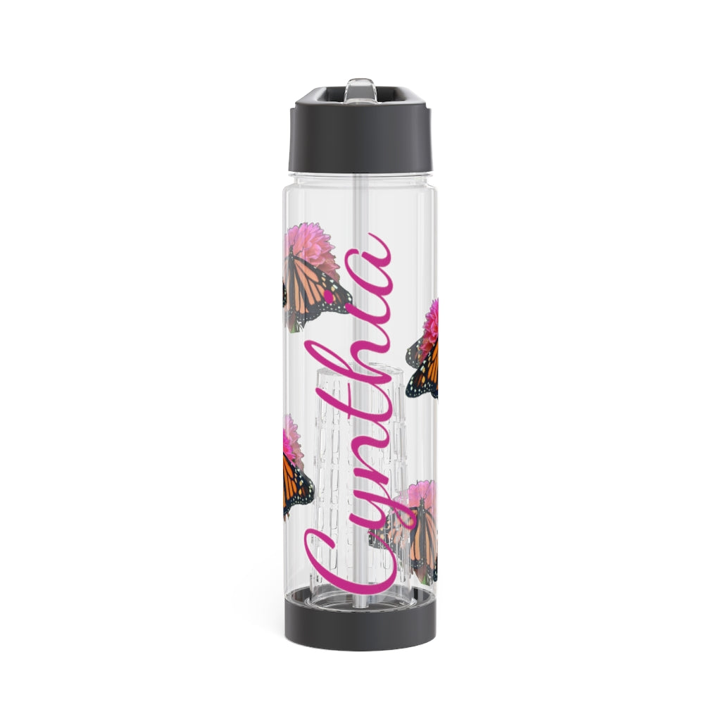 Personalized & Customized Butterfly Infuser Water Bottle (Bianca) (not a decal) I Gift I Bridesmaid I Teacher I Workout I Coworker I