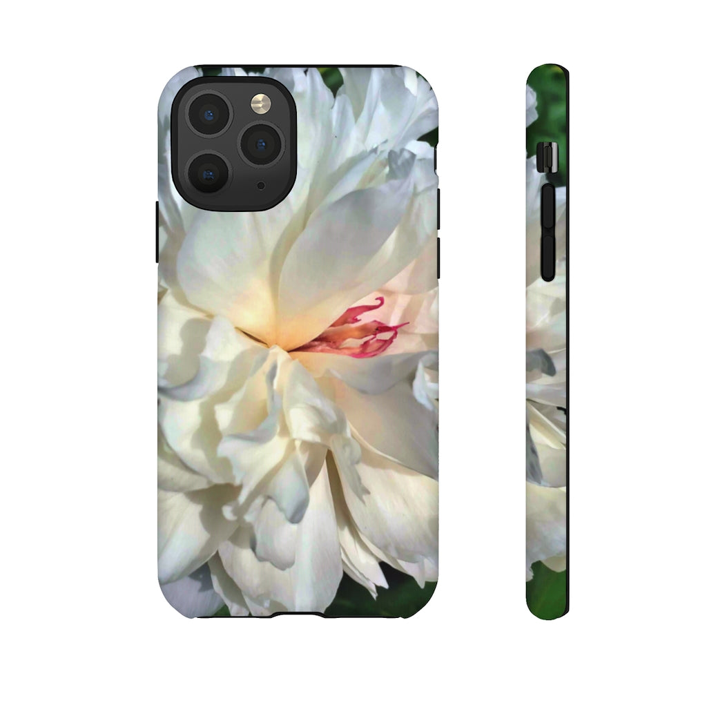 White Peony Tough Case for iPhone and Samsung Galaxy