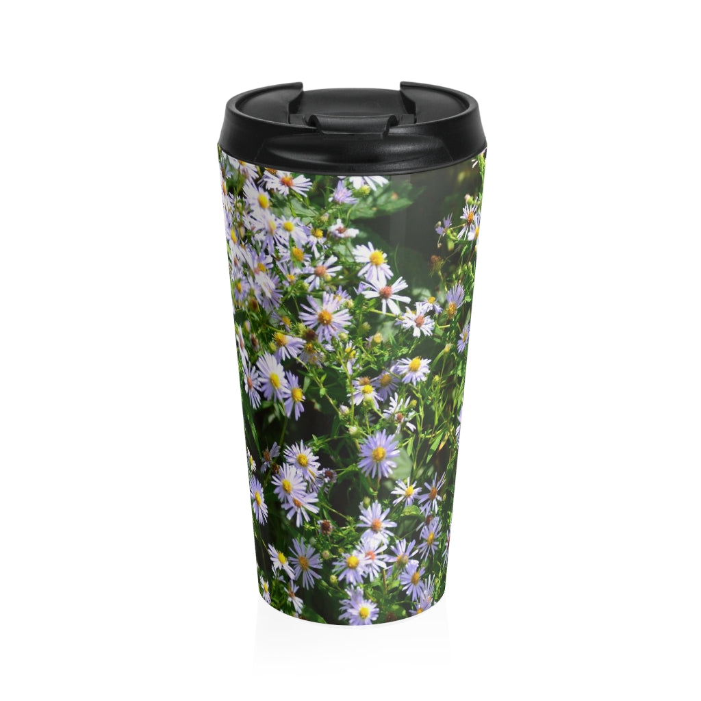 Wild Aster Stainless Steel Travel Mug