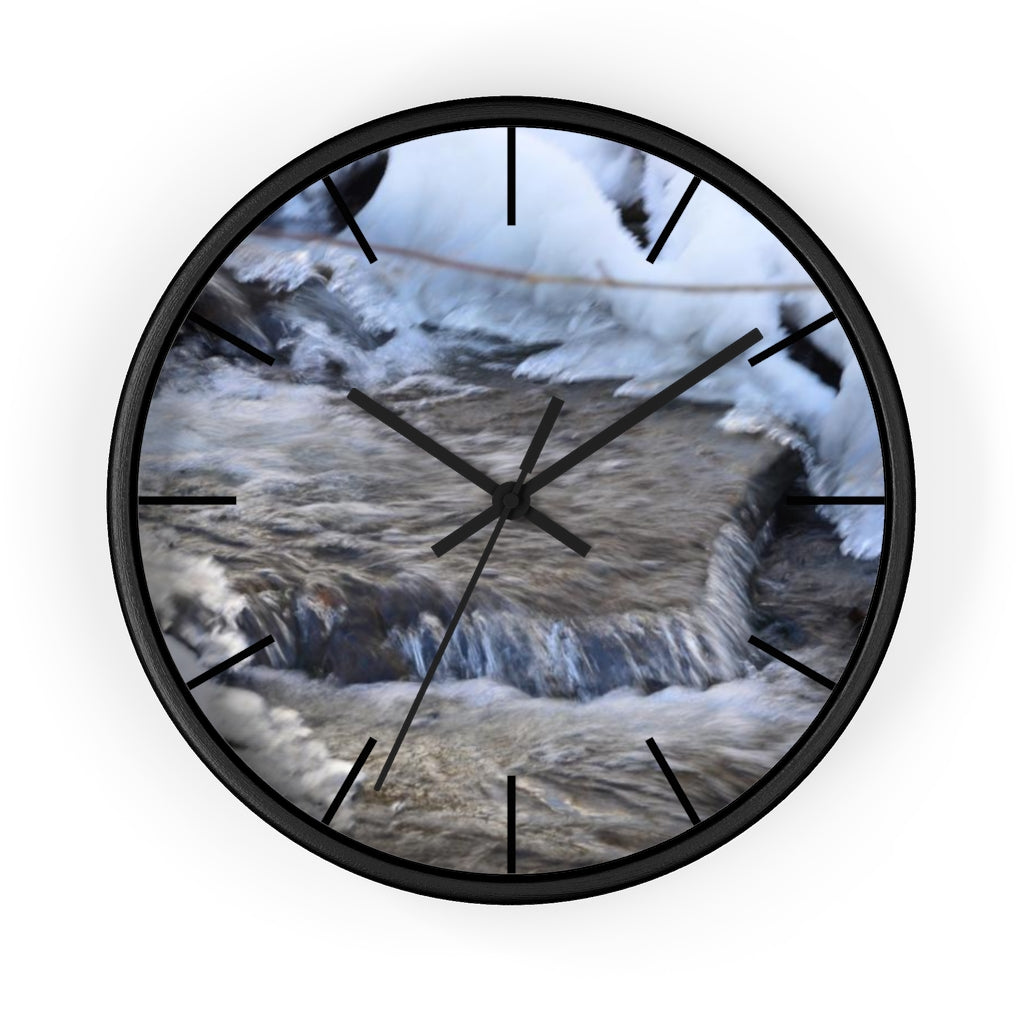 Icy Waterfall Wall clock