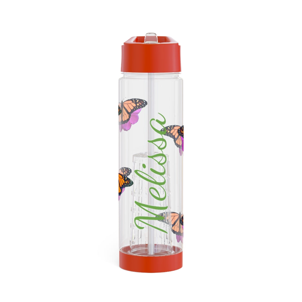 Personalized & Customized Butterfly Infuser Water Bottle (Marco) (not a decal) I Gift I Bridesmaid I Teacher I Workout I Coworker I Birthday