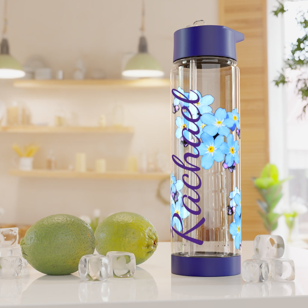 Personalized and Customized Infuser Water Bottle (Woodland Forget Me Not) (not a decal) I Gift I Bridesmaid I Teacher I Gym I Coworker I