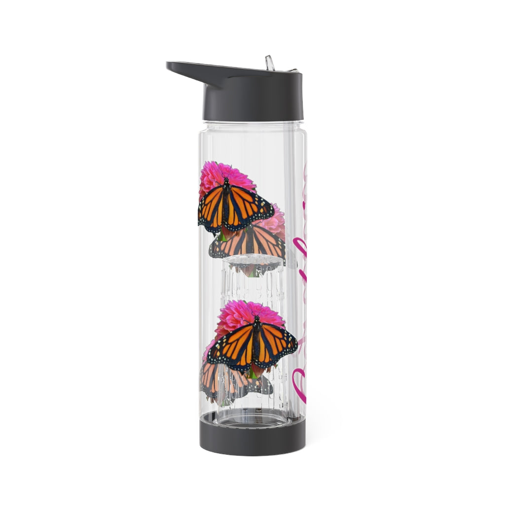 Personalized & Customized Butterfly Infuser Water Bottle (Bianca) (not a decal) I Gift I Bridesmaid I Teacher I Workout I Coworker I