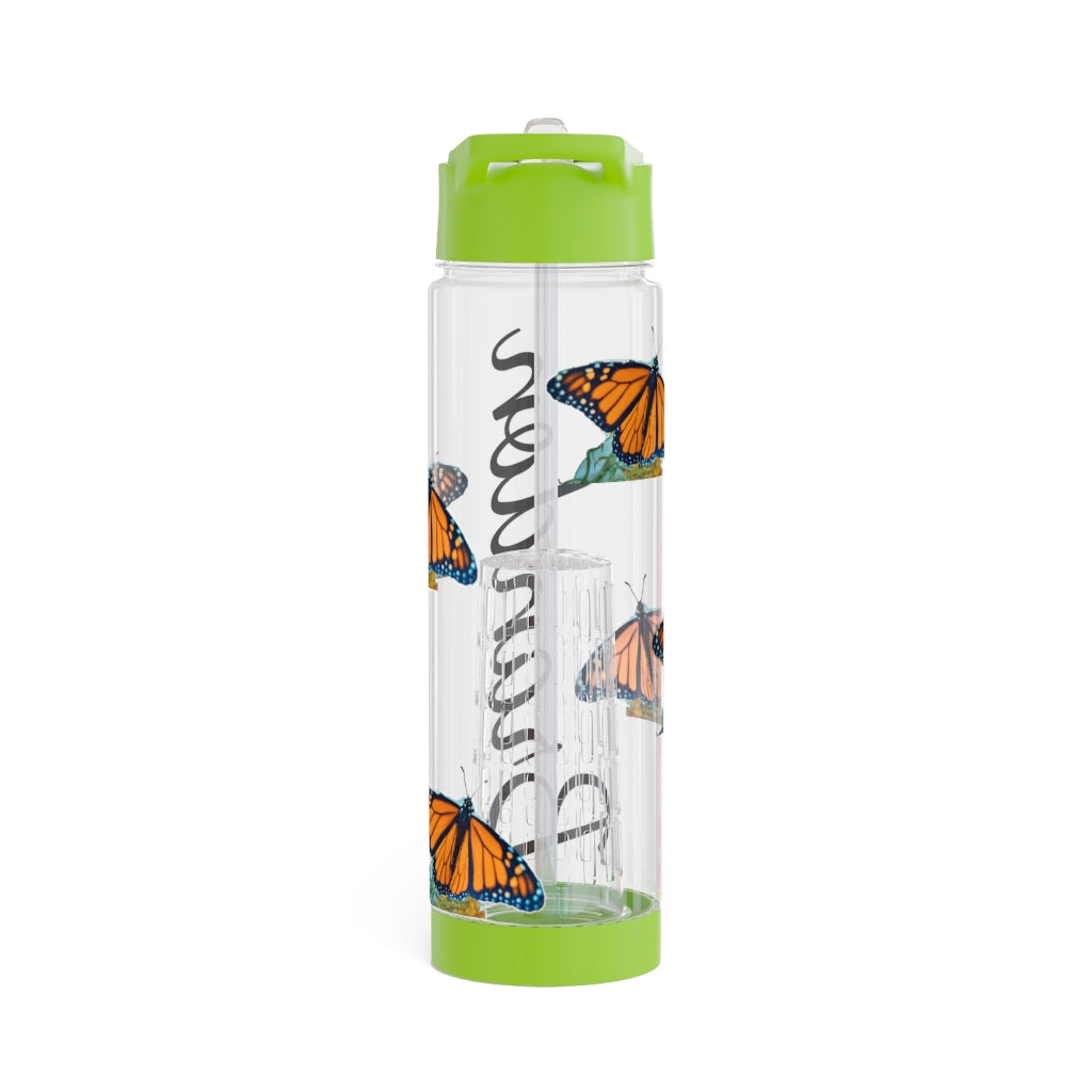 Personalized and Customized Butterfly Infuser Water Bottle (Stefano) (not a decal) I Gift I Bridesmaid I Teacher I Workout I Coworker I