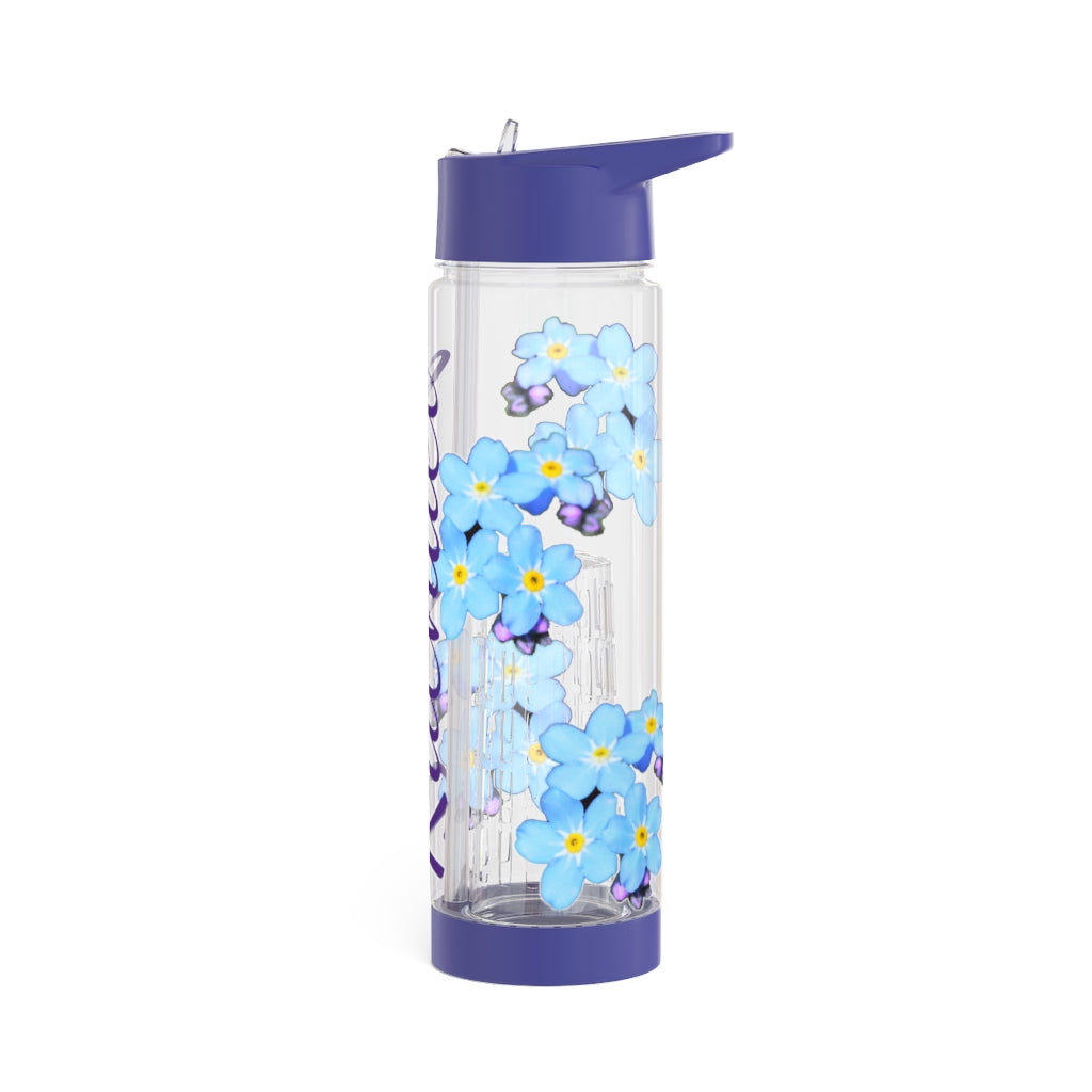 Personalized and Customized Infuser Water Bottle (Woodland Forget Me Not) (not a decal) I Gift I Bridesmaid I Teacher I Gym I Coworker I