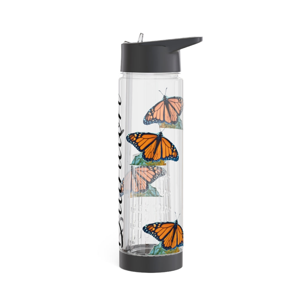 Personalized and Customized Butterfly Infuser Water Bottle (Stefano) (not a decal) I Gift I Bridesmaid I Teacher I Workout I Coworker I