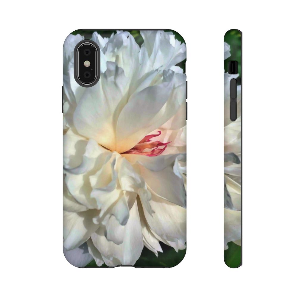 White Peony Tough Case for iPhone and Samsung Galaxy