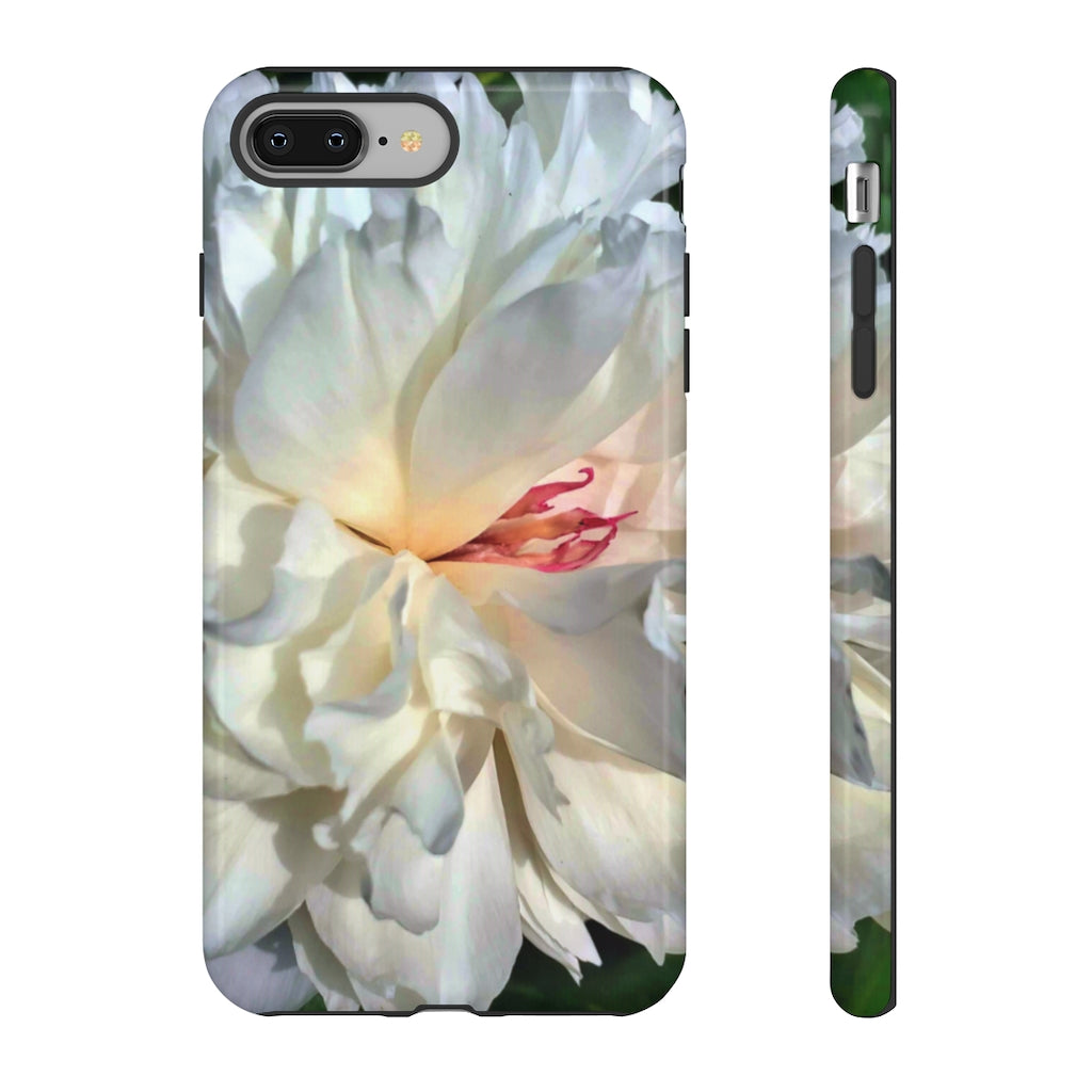 White Peony Tough Case for iPhone and Samsung Galaxy