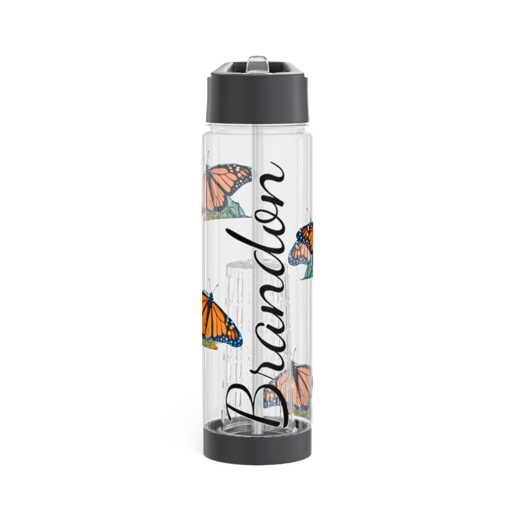 Personalized and Customized Butterfly Infuser Water Bottle (Stefano) (not a decal) I Gift I Bridesmaid I Teacher I Workout I Coworker I