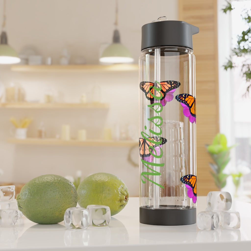 Personalized & Customized Butterfly Infuser Water Bottle (Marco) (not a decal) I Gift I Bridesmaid I Teacher I Workout I Coworker I Birthday