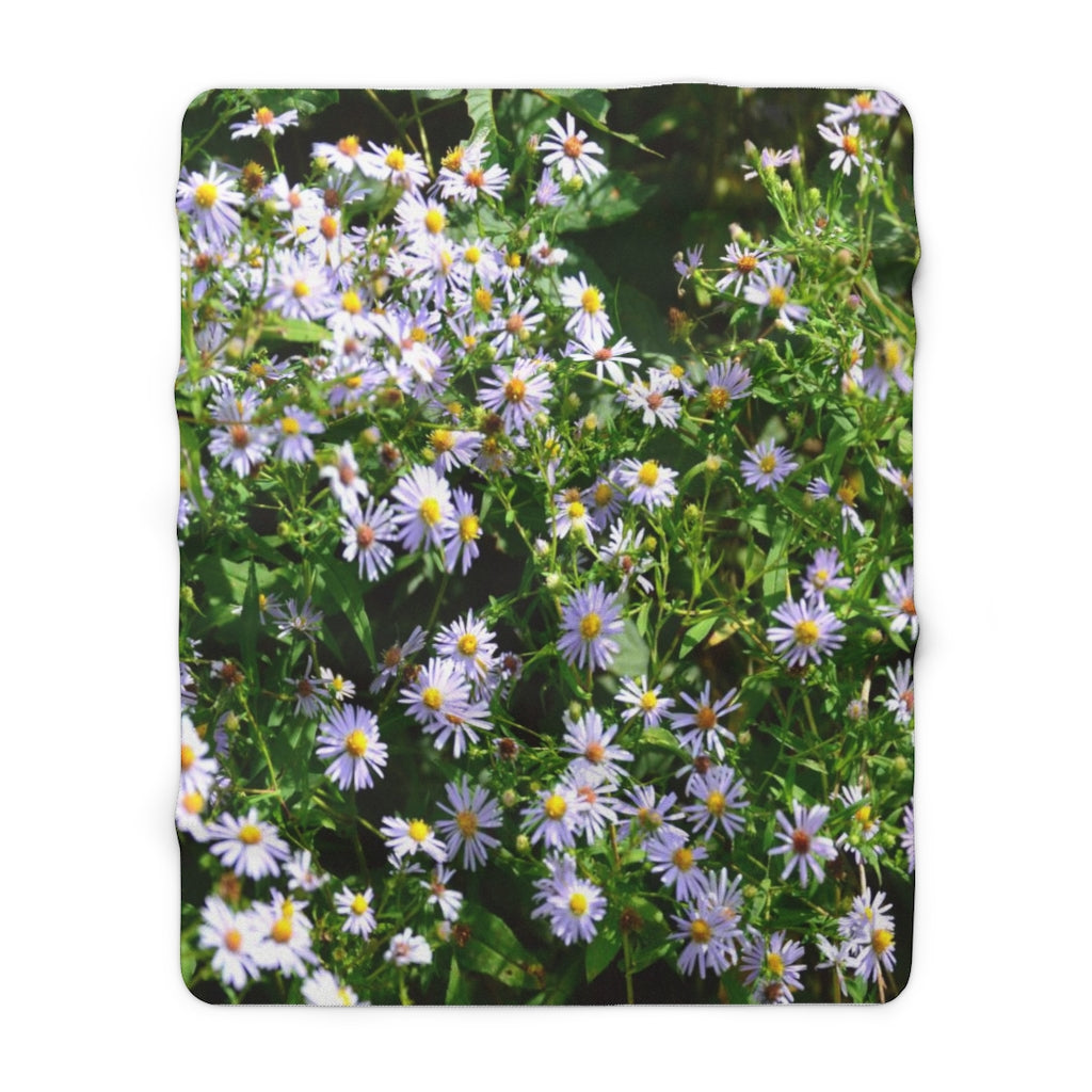 Wild Aster Sherpa Fleece Blanket