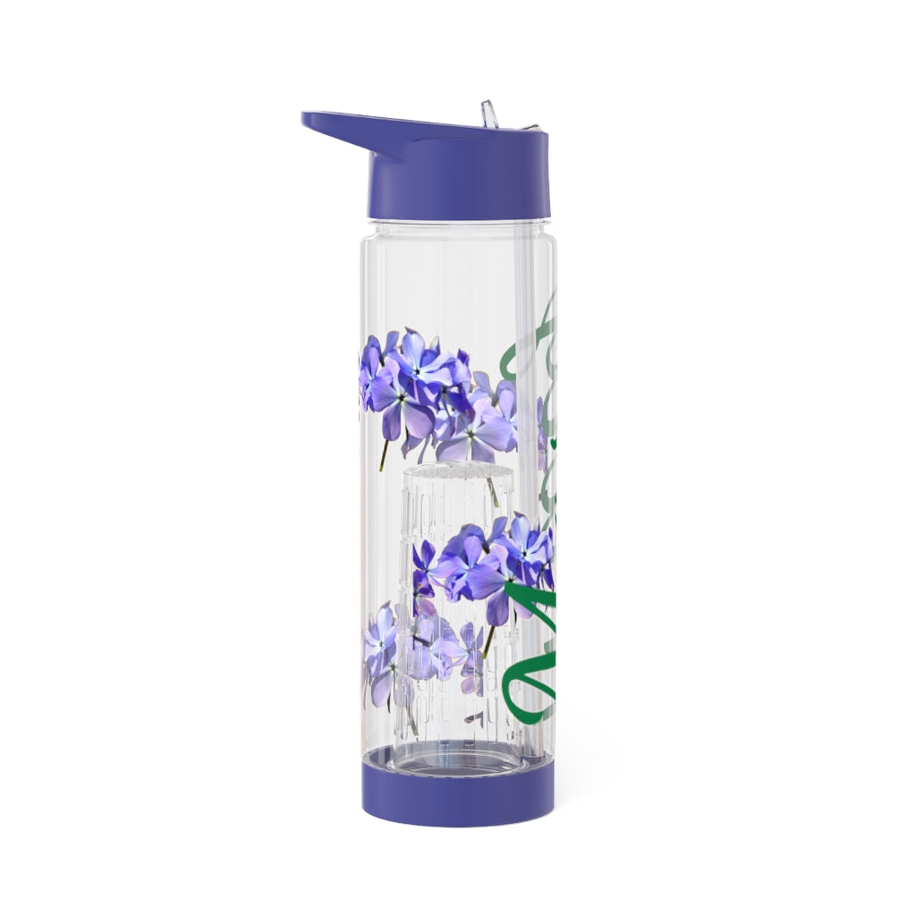 Personalized and Customized Infuser Water Bottle (Wild Blue Phlox) (not a decal) I Gift I Bridesmaid I Teacher I Gym I Coworker I For Her