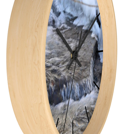 Icy Waterfall Wall clock