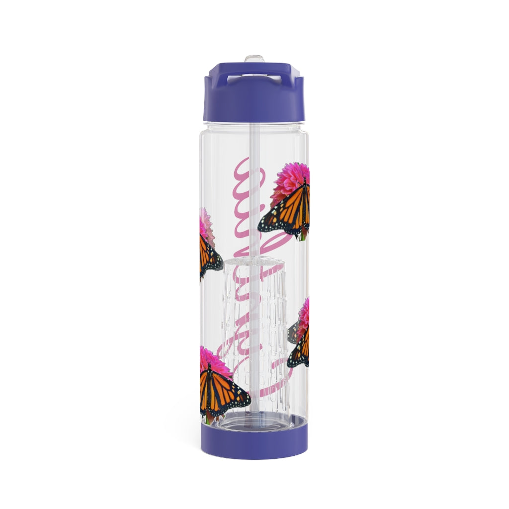 Personalized & Customized Butterfly Infuser Water Bottle (Bianca) (not a decal) I Gift I Bridesmaid I Teacher I Workout I Coworker I