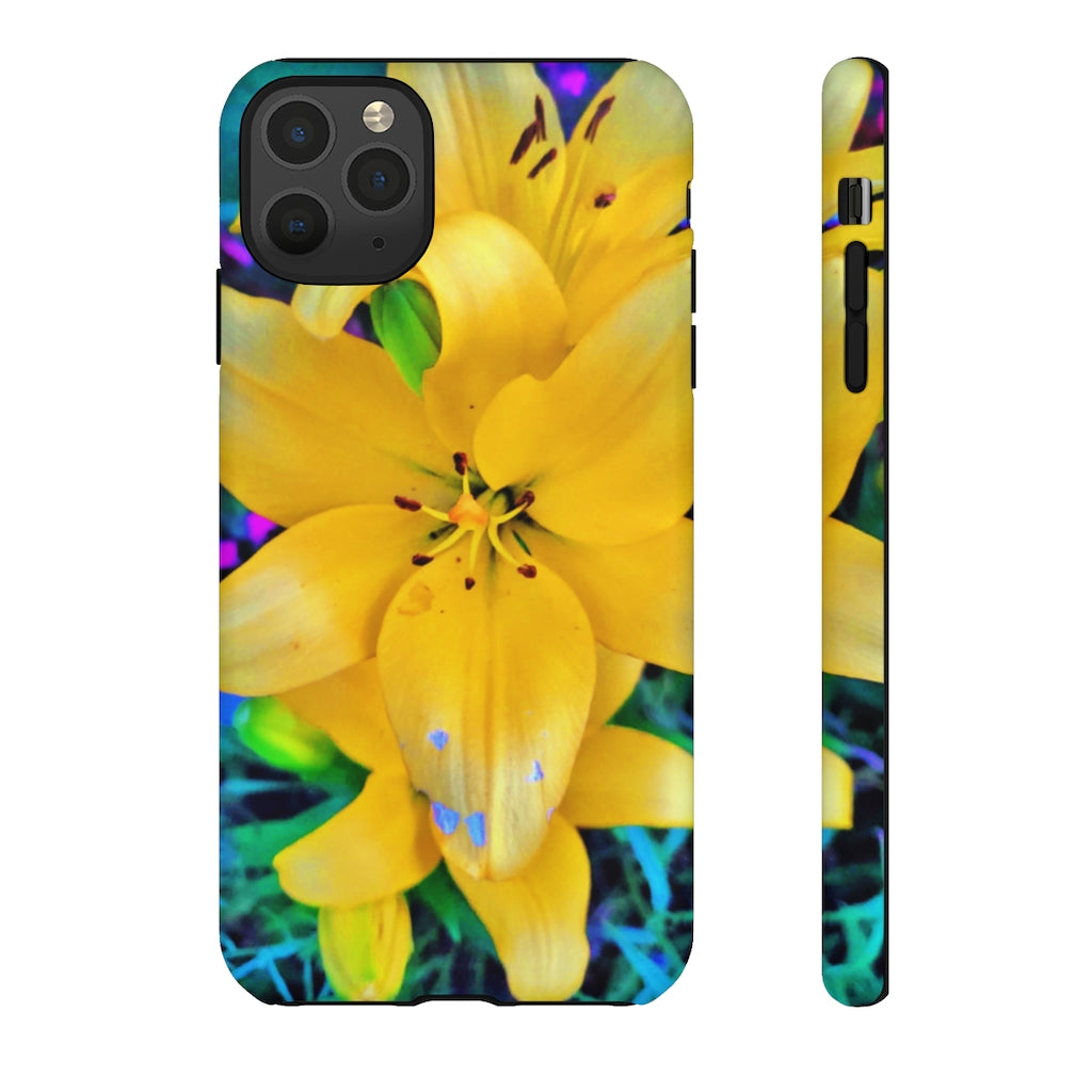 Yellow Lily Tough Case for iPhone and Samsung Galaxy