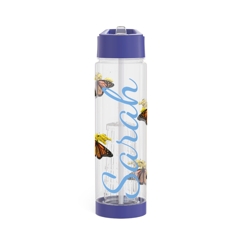 Personalized & Customized Butterfly Infuser Water Bottle (Elizabeth) (not a decal) I Gift I Bridesmaid I Teacher I Workout I Coworker