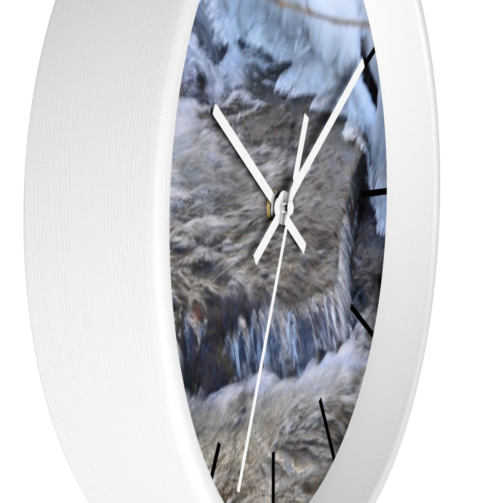 Icy Waterfall Wall clock