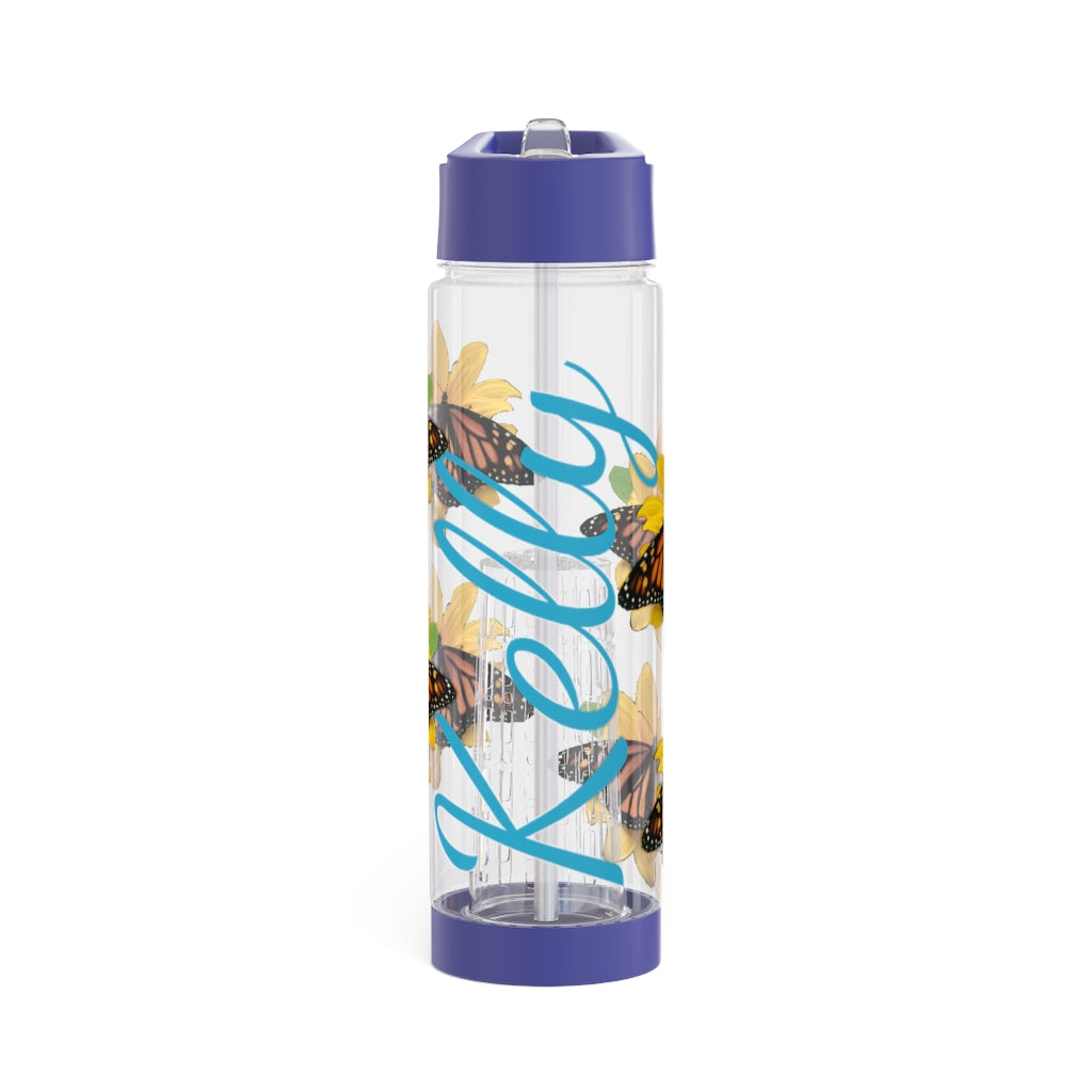 Personalized & Customized Butterfly Infuser Water Bottle (Olivia) (not a decal) I Gift I Bridesmaid I Teacher I Workout I Coworker