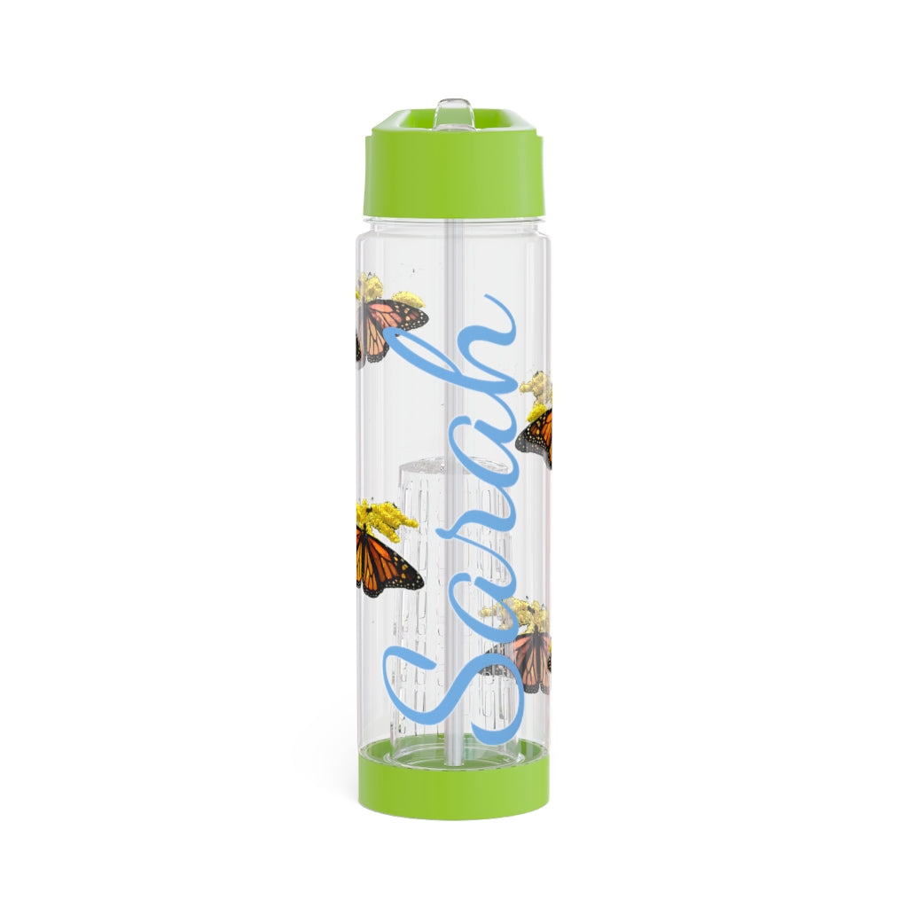 Personalized & Customized Butterfly Infuser Water Bottle (Elizabeth) (not a decal) I Gift I Bridesmaid I Teacher I Workout I Coworker