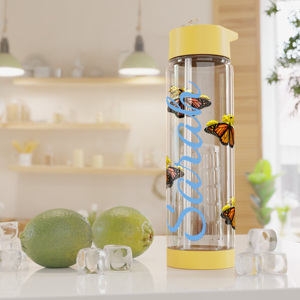 Personalized & Customized Butterfly Infuser Water Bottle (Elizabeth) (not a decal) I Gift I Bridesmaid I Teacher I Workout I Coworker