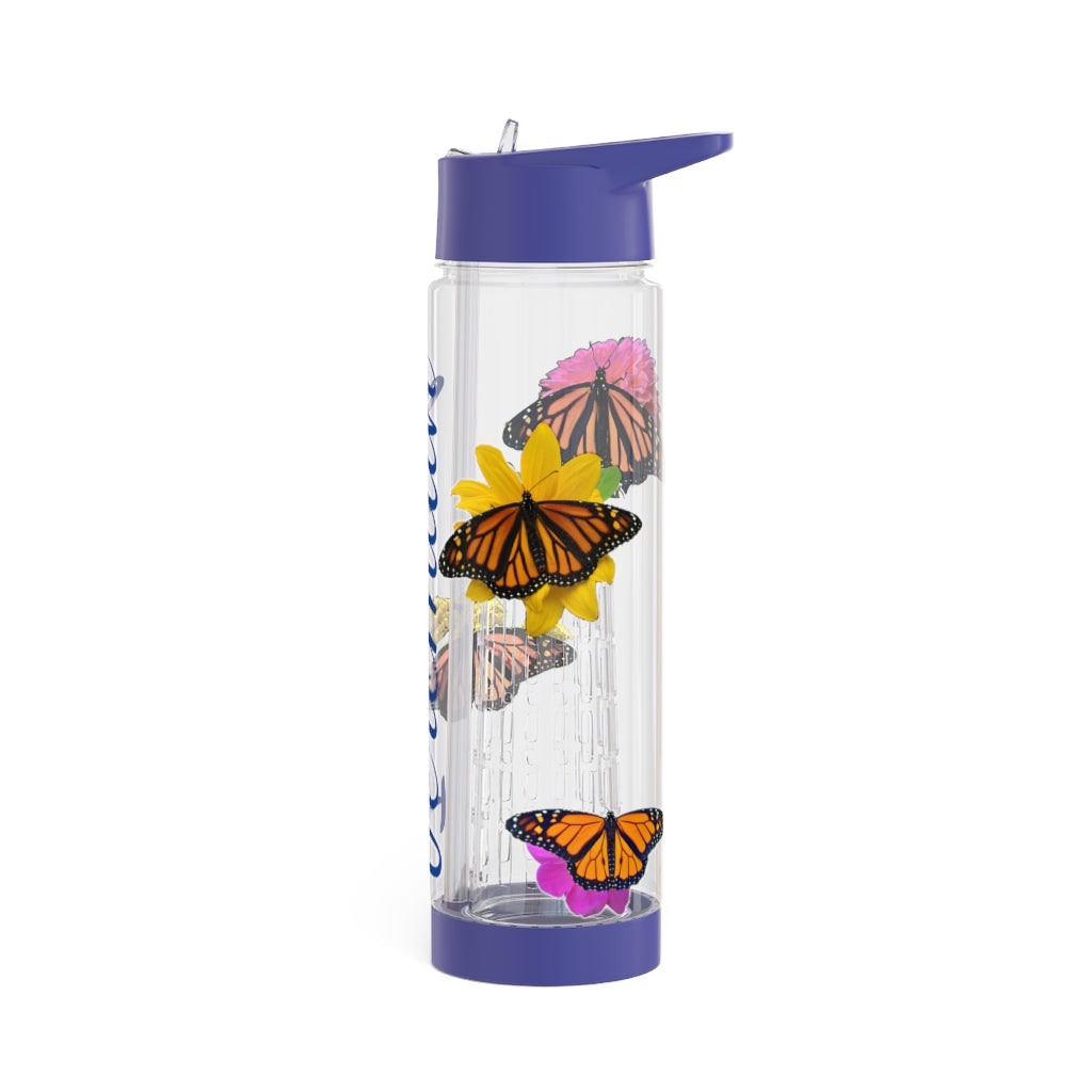 Personalized & Customized Monarch Butterfly Infuser Water Bottle (Bianca/Elizabeth/Marco/Olivia) (not a decal) I Gift I Bridesmaid I Gym