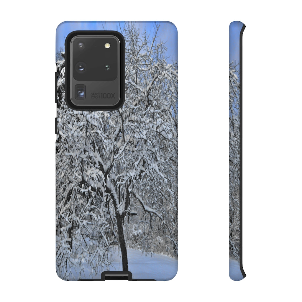 Cherry Tree in Winter Mobile Phone Case for iPhone and Samsung Galaxy