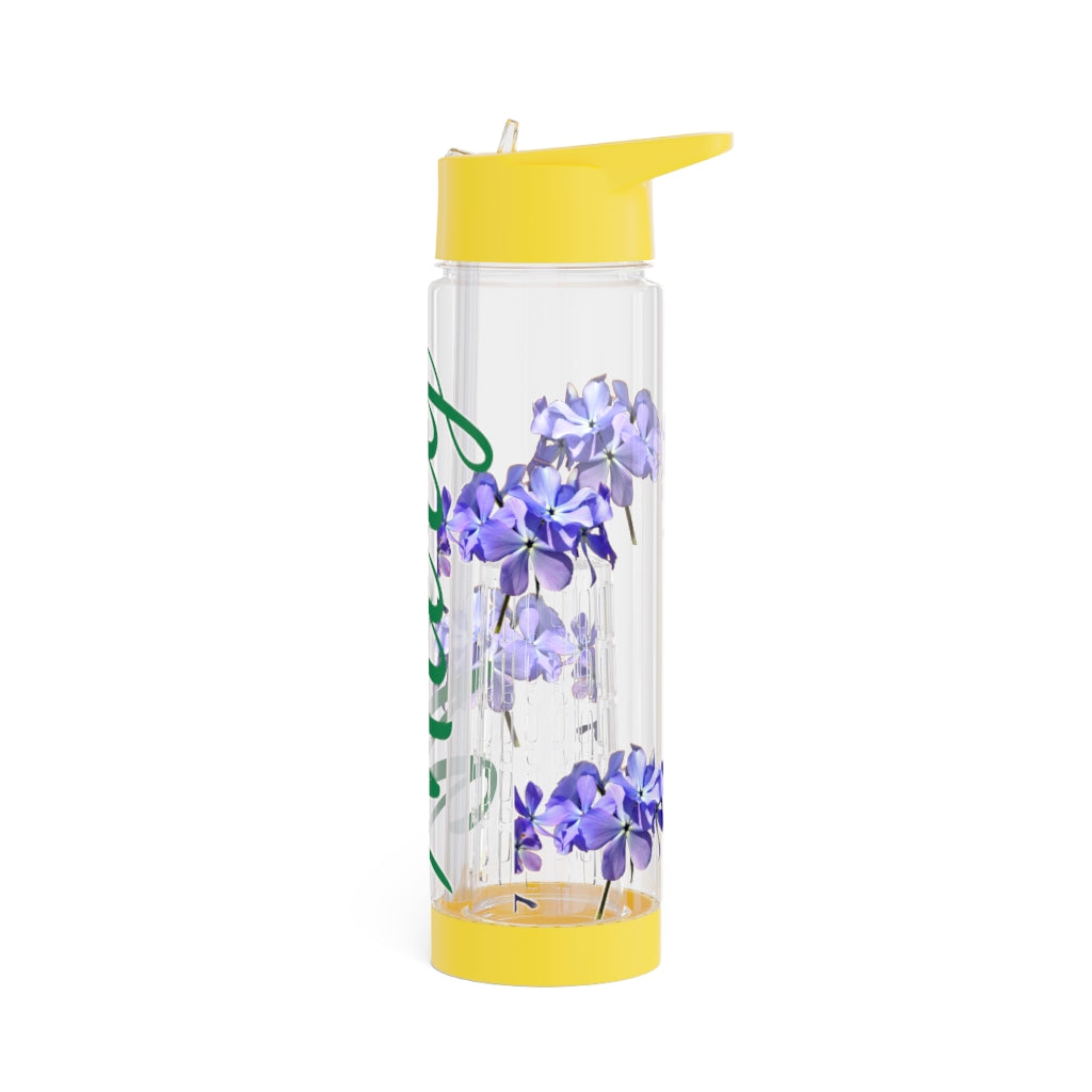 Personalized and Customized Infuser Water Bottle (Wild Blue Phlox) (not a decal) I Gift I Bridesmaid I Teacher I Gym I Coworker I For Her