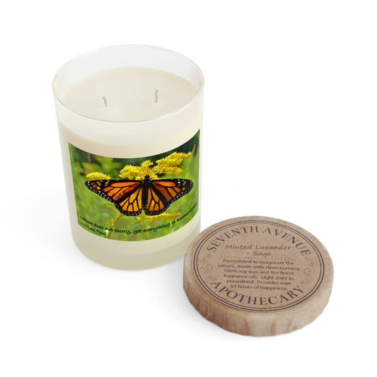Double-wick Scented Candle - Full Glass, 11oz--Elizabeth the Monarch Butterfly photo