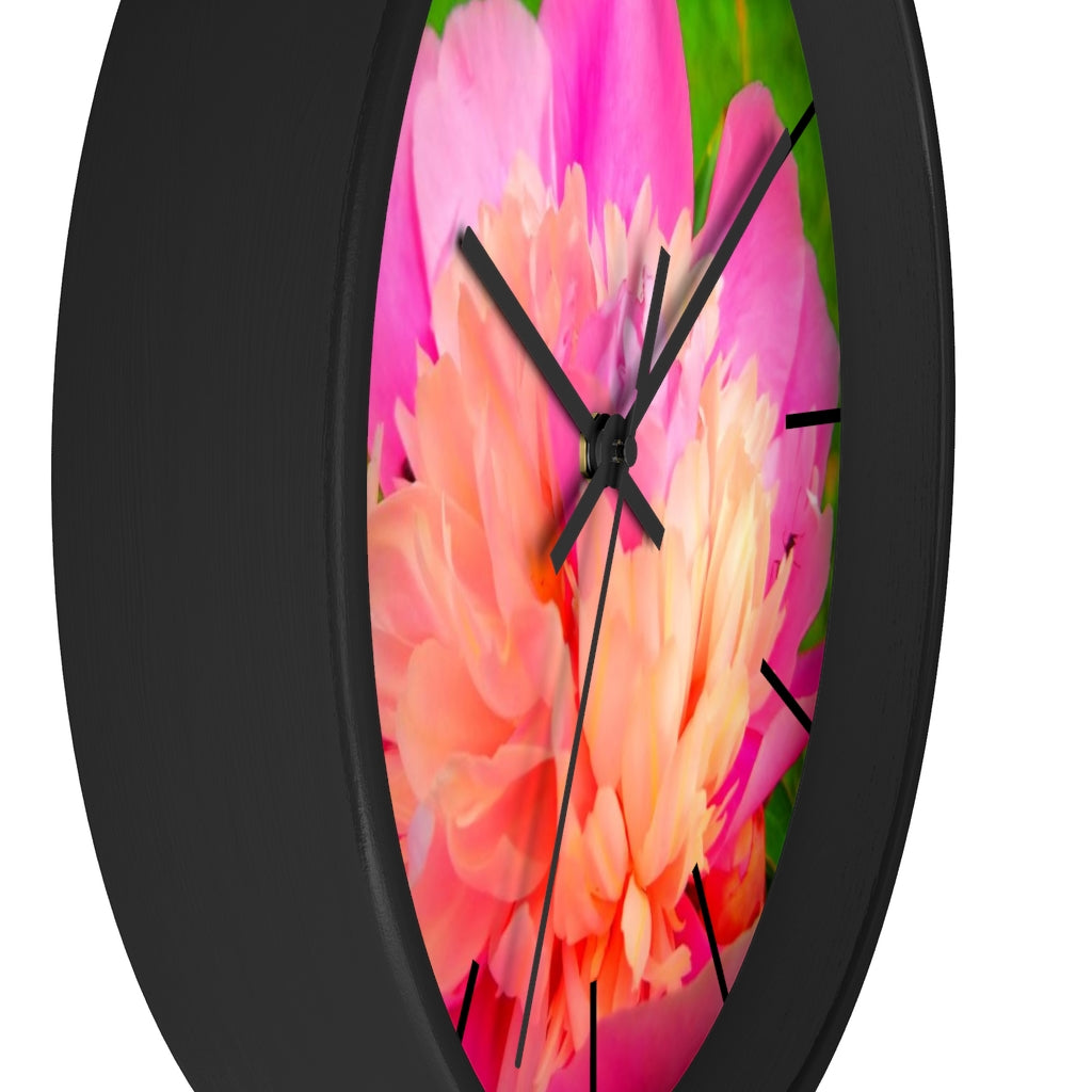 Pink Peony Wall clock