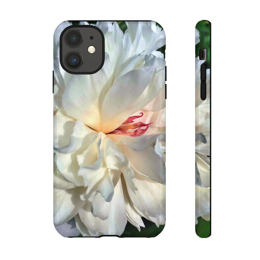 White Peony Tough Case for iPhone and Samsung Galaxy