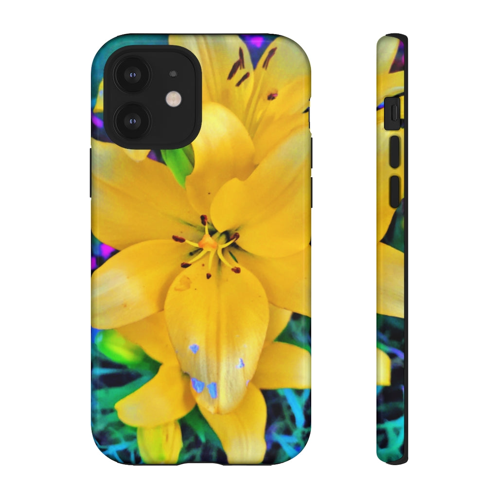 Yellow Lily Tough Case for iPhone and Samsung Galaxy