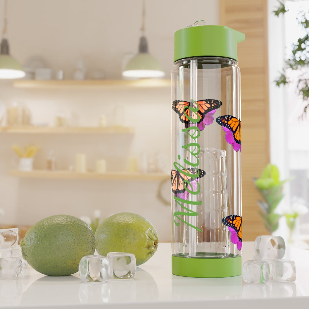 Personalized & Customized Butterfly Infuser Water Bottle (Marco) (not a decal) I Gift I Bridesmaid I Teacher I Workout I Coworker I Birthday