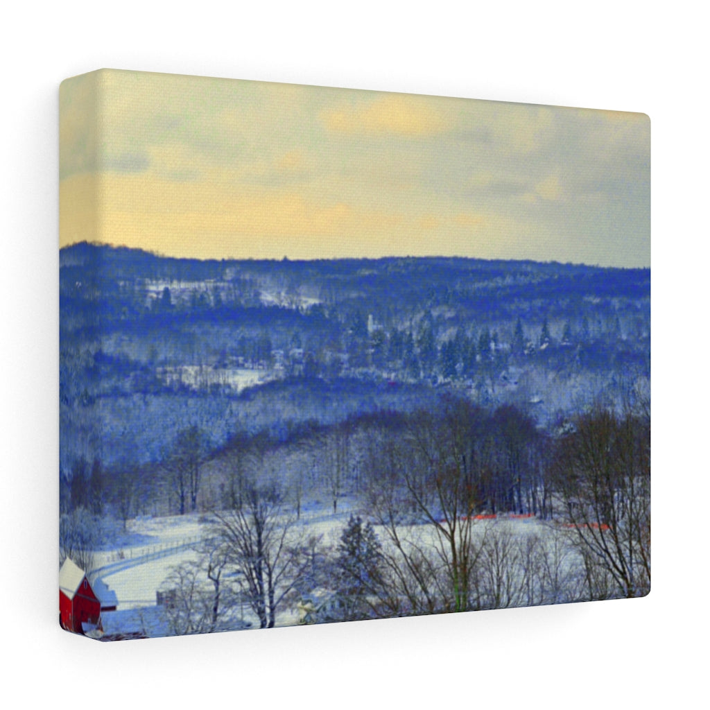 Winter Countryside Stretched Canvas