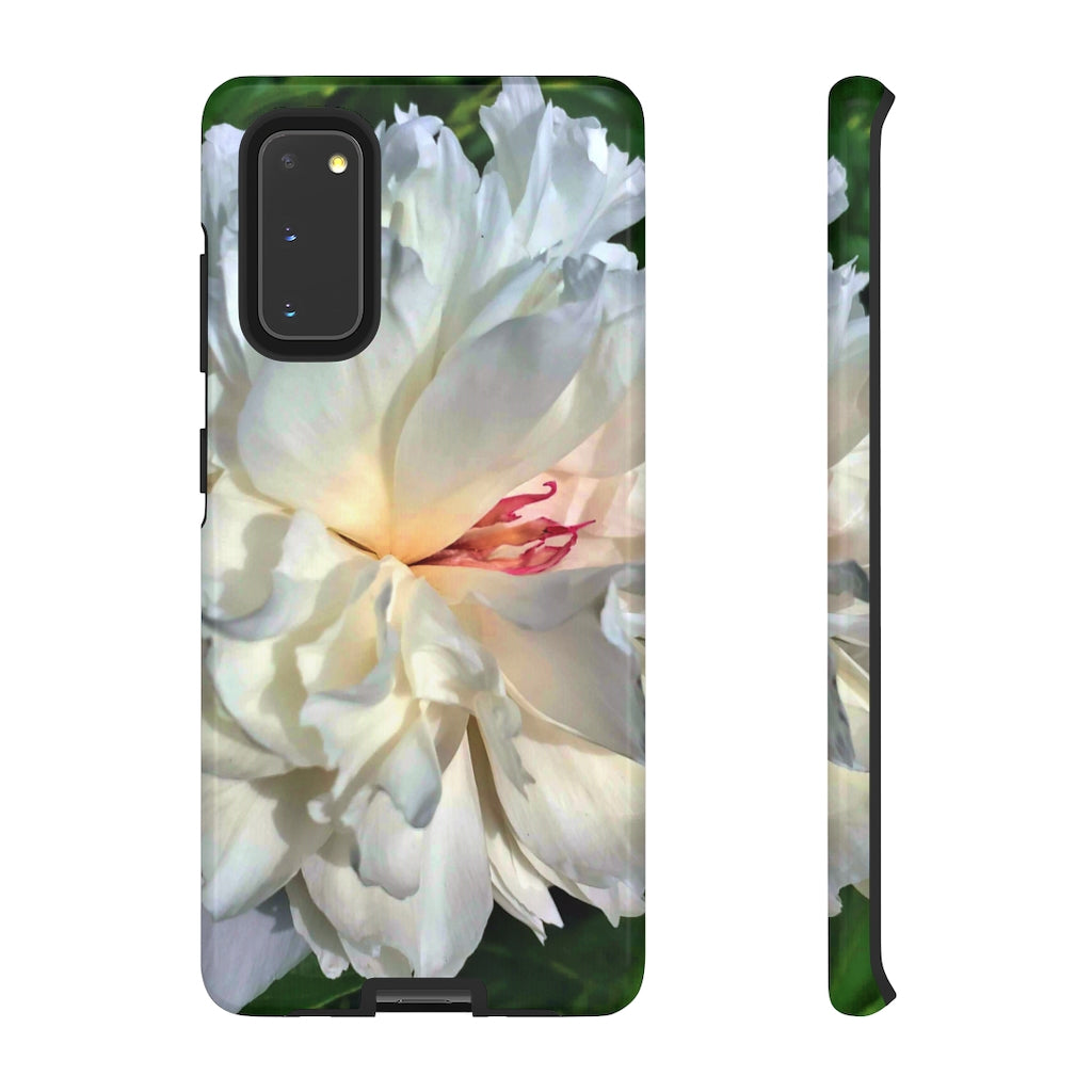 White Peony Tough Case for iPhone and Samsung Galaxy