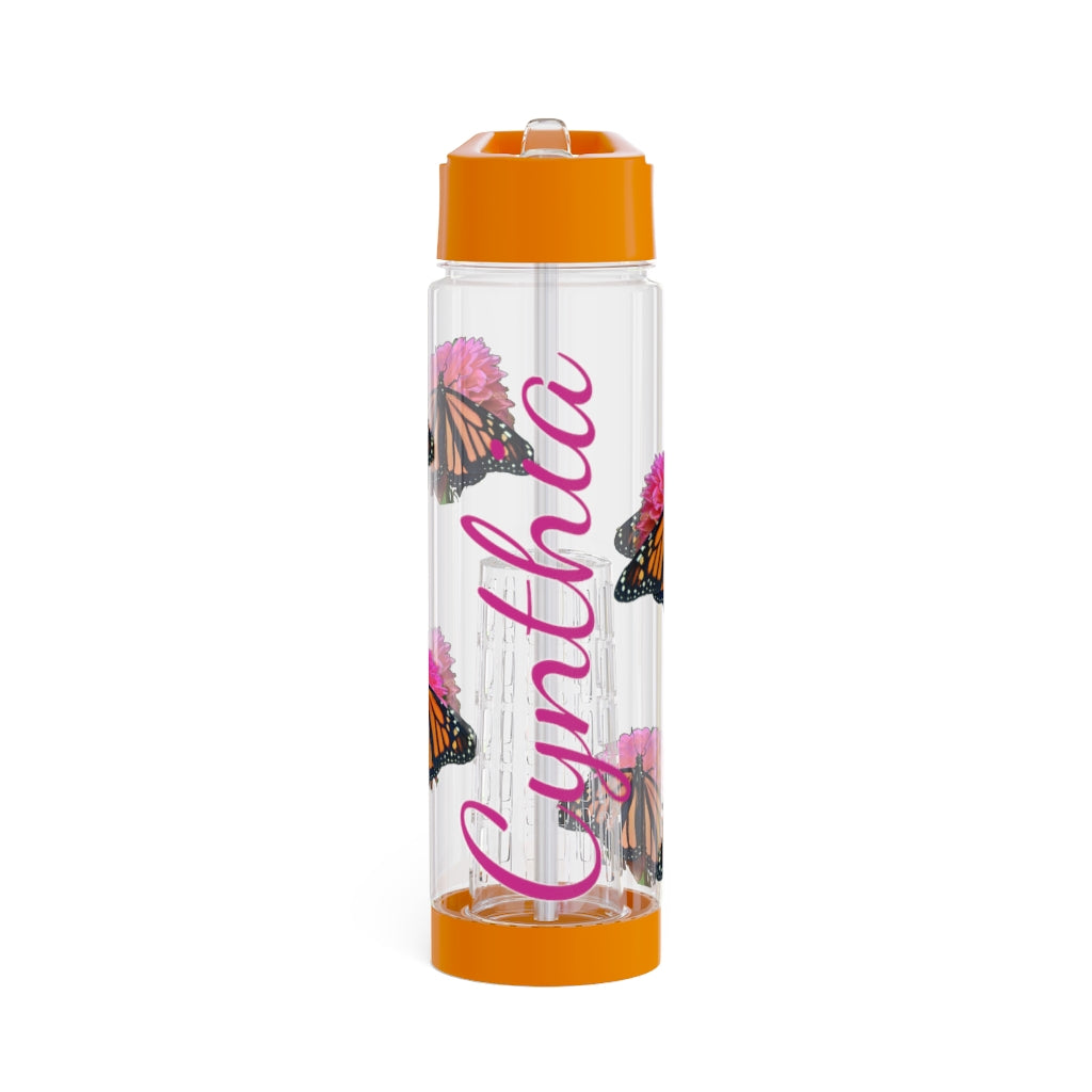 Personalized & Customized Butterfly Infuser Water Bottle (Bianca) (not a decal) I Gift I Bridesmaid I Teacher I Workout I Coworker I